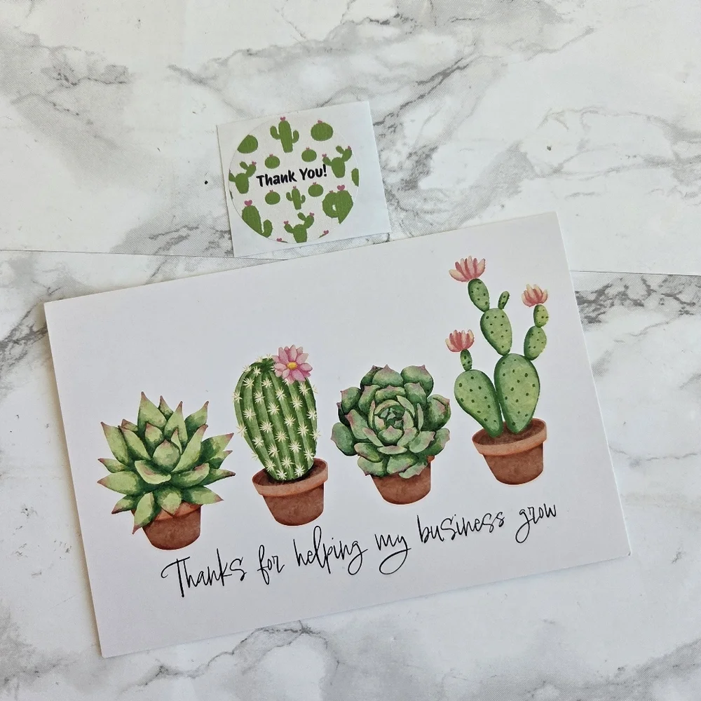 50 pack Thank You cards 4x6 & Stickers
